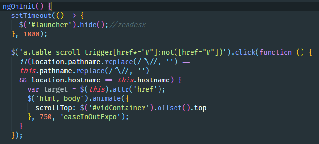 some jquery in ngoninit because im a heathen